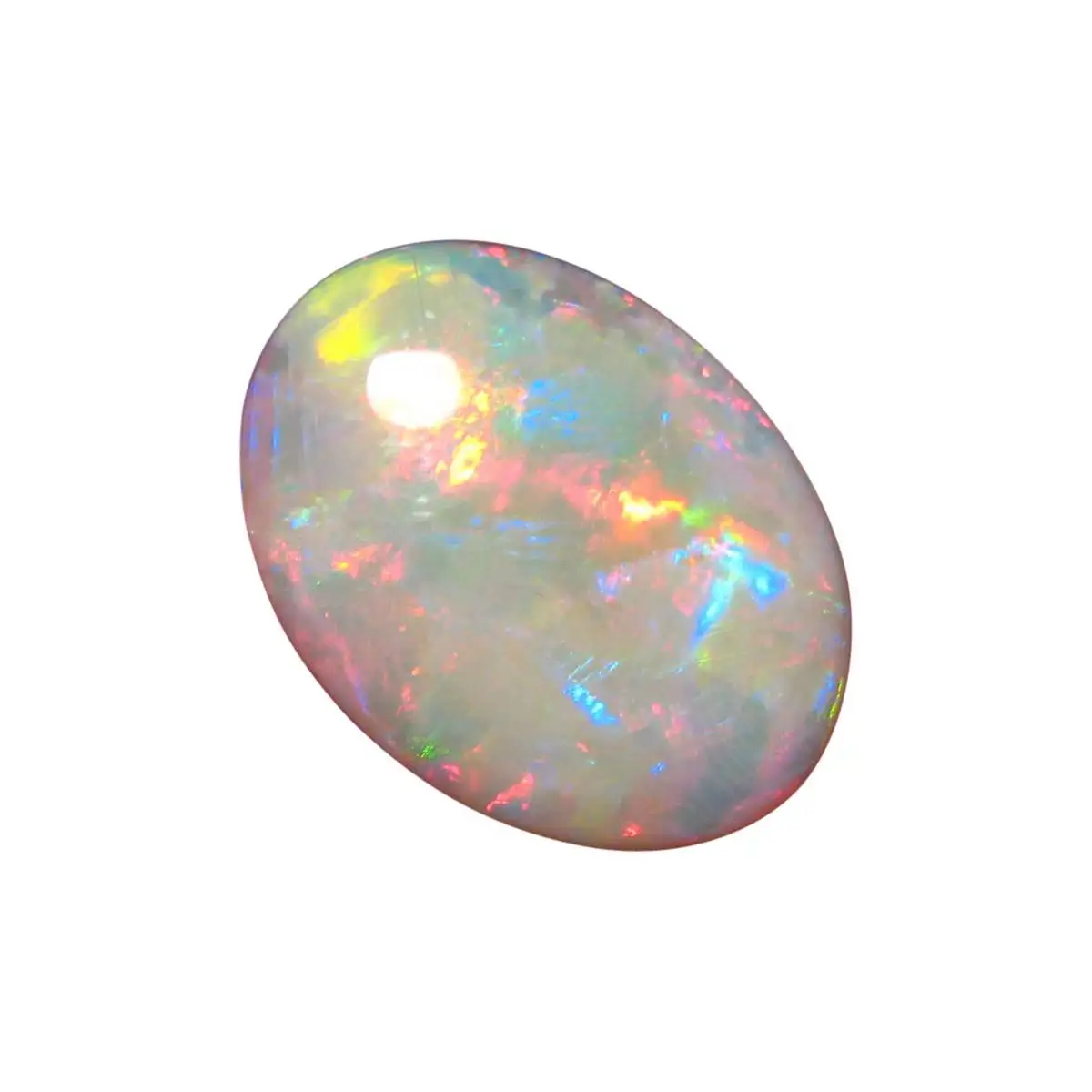 Australian White Opal Oval 10x12 mm Semi-Precious Gemstone