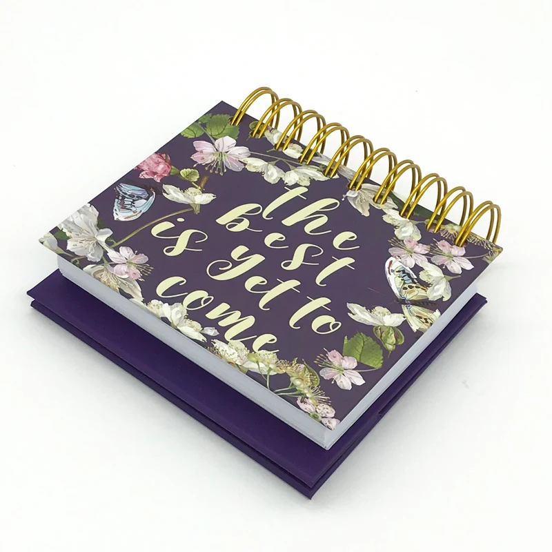 Flip Purple Desk Calendar A5 Desk Calendar Stand Blank Desk Calendar Stand