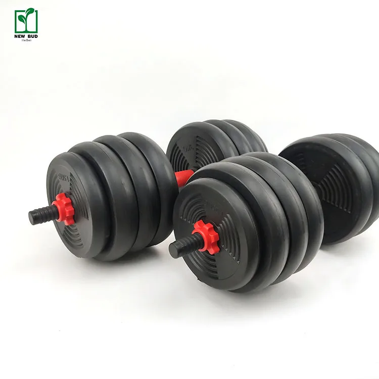 
Wholesale cheap adjustable 40 kg cement dumbbells set 