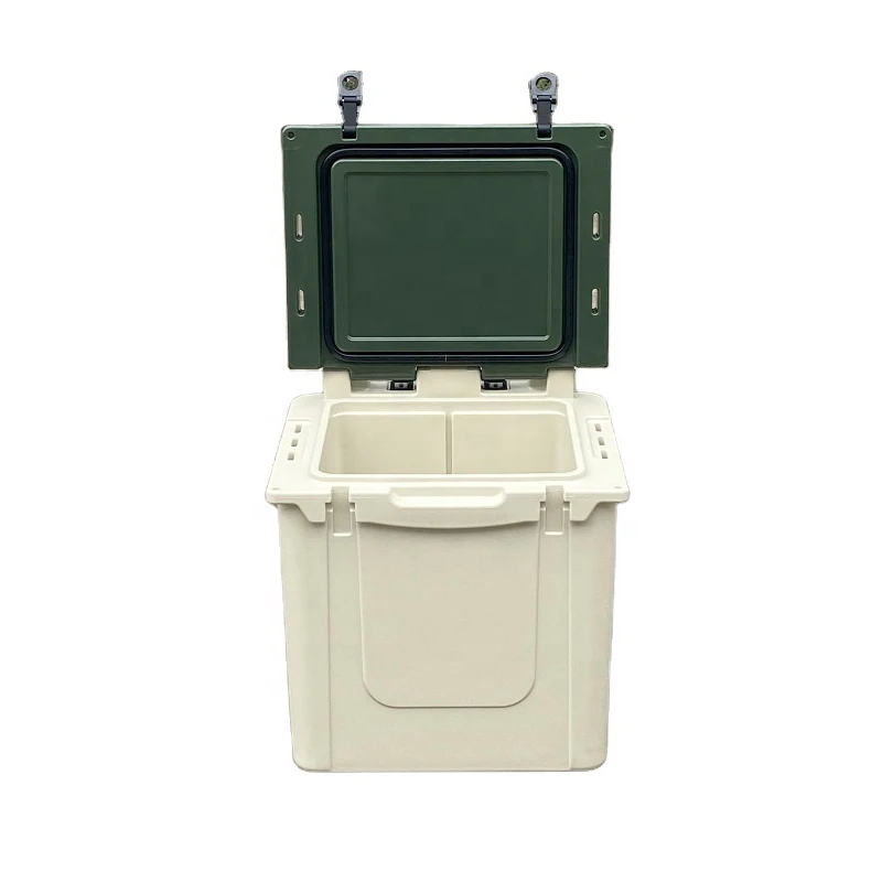 Manufacture high quality 45qt rotomolded cooler with wheels outdoor ice chest cooler with wheels