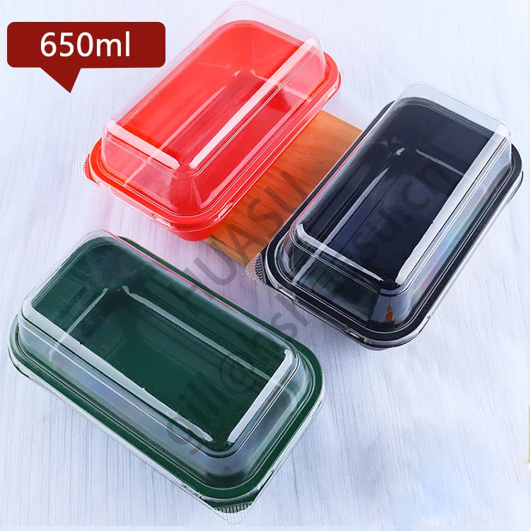 Plastic Bakery Containers Dessert Boxes Slice Sweet Clear Cake Packaging take out storage cake biscuit rectangular container