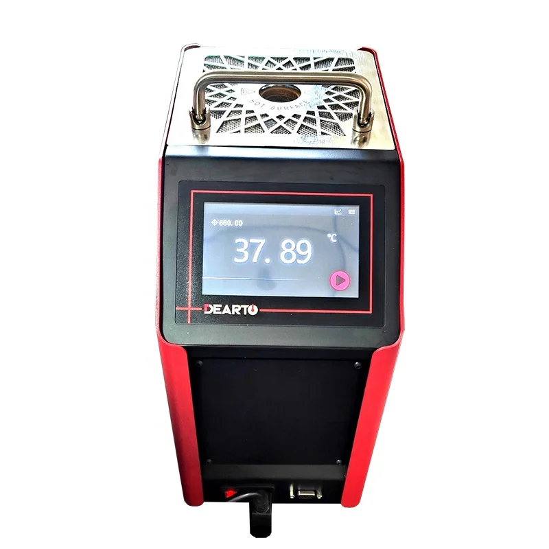 High precision temperature calibrator with dry well furnace