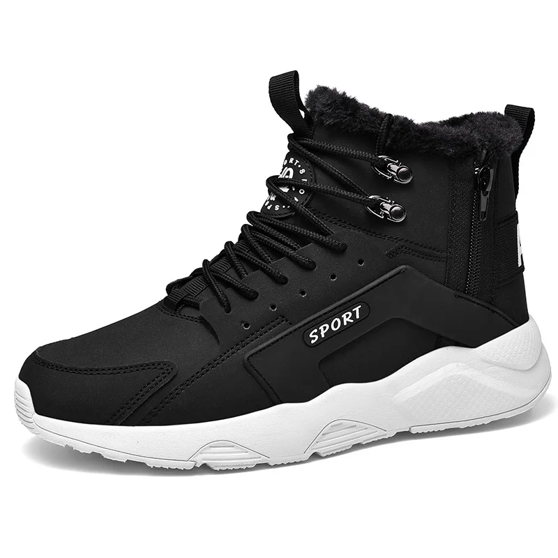 
Jinjiang factory wholesale price PU upper winter shoes sports shoes men running boots 