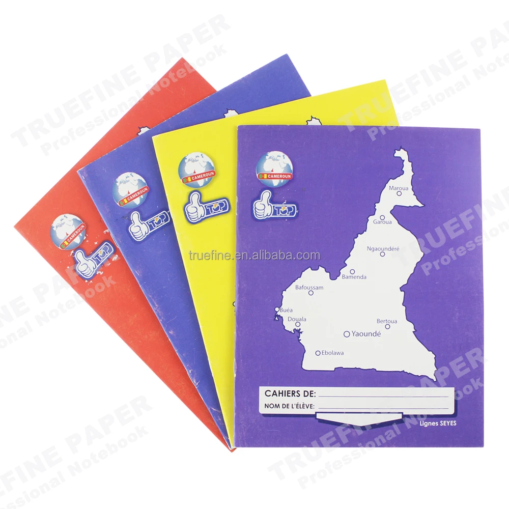 Cheap School Supplies Custom Print 300 Pages Hardcover Notebook A5 Exercise Book For Cameroon