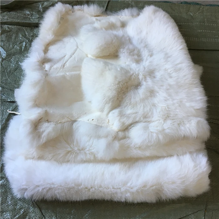100% Real Bunny Women Rex Rabbit Fur Chinchilla