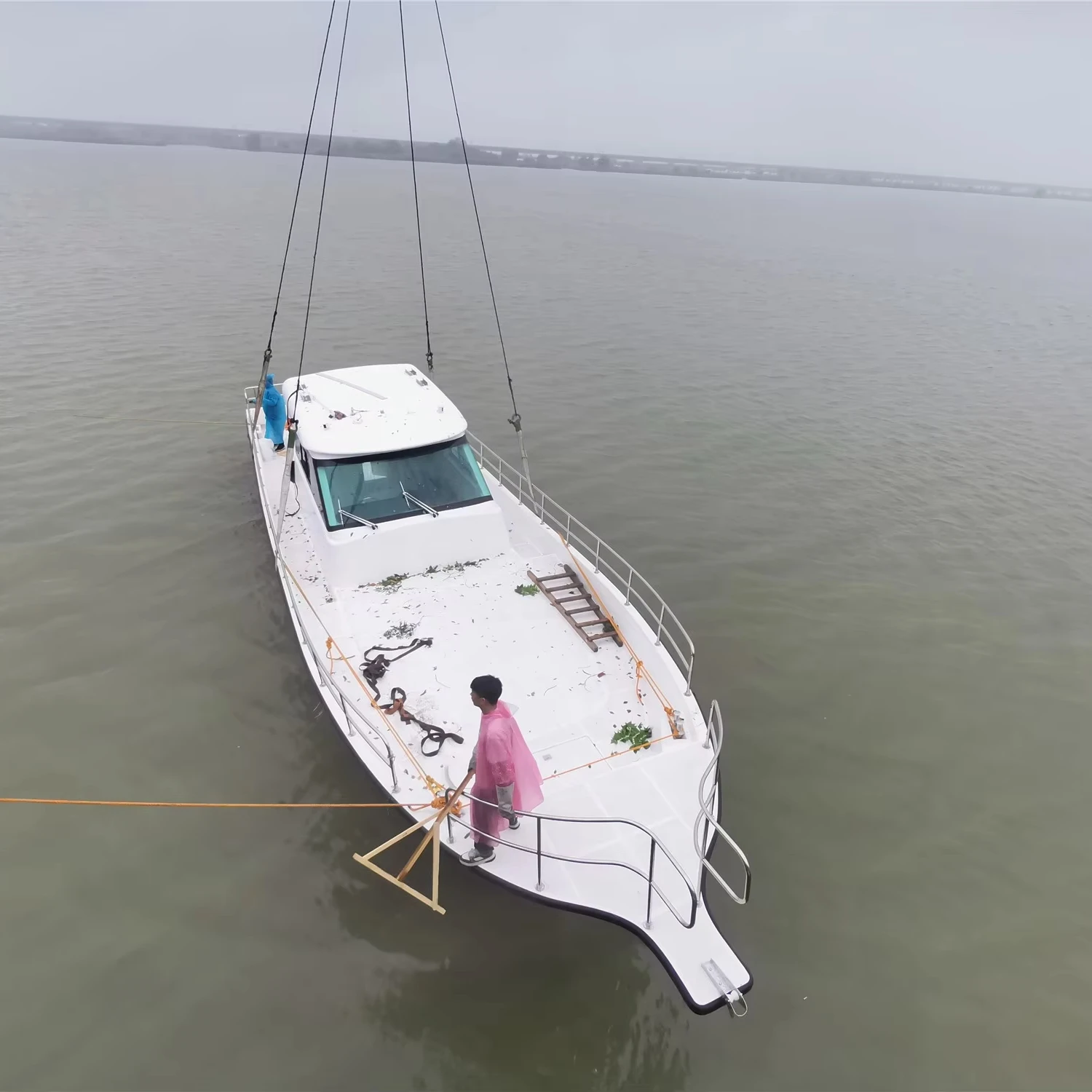 Grandsea 52ft Fiberglass Cabin Cruiser Yacht Speed Farsea Pleasure Fishing Boats for sale