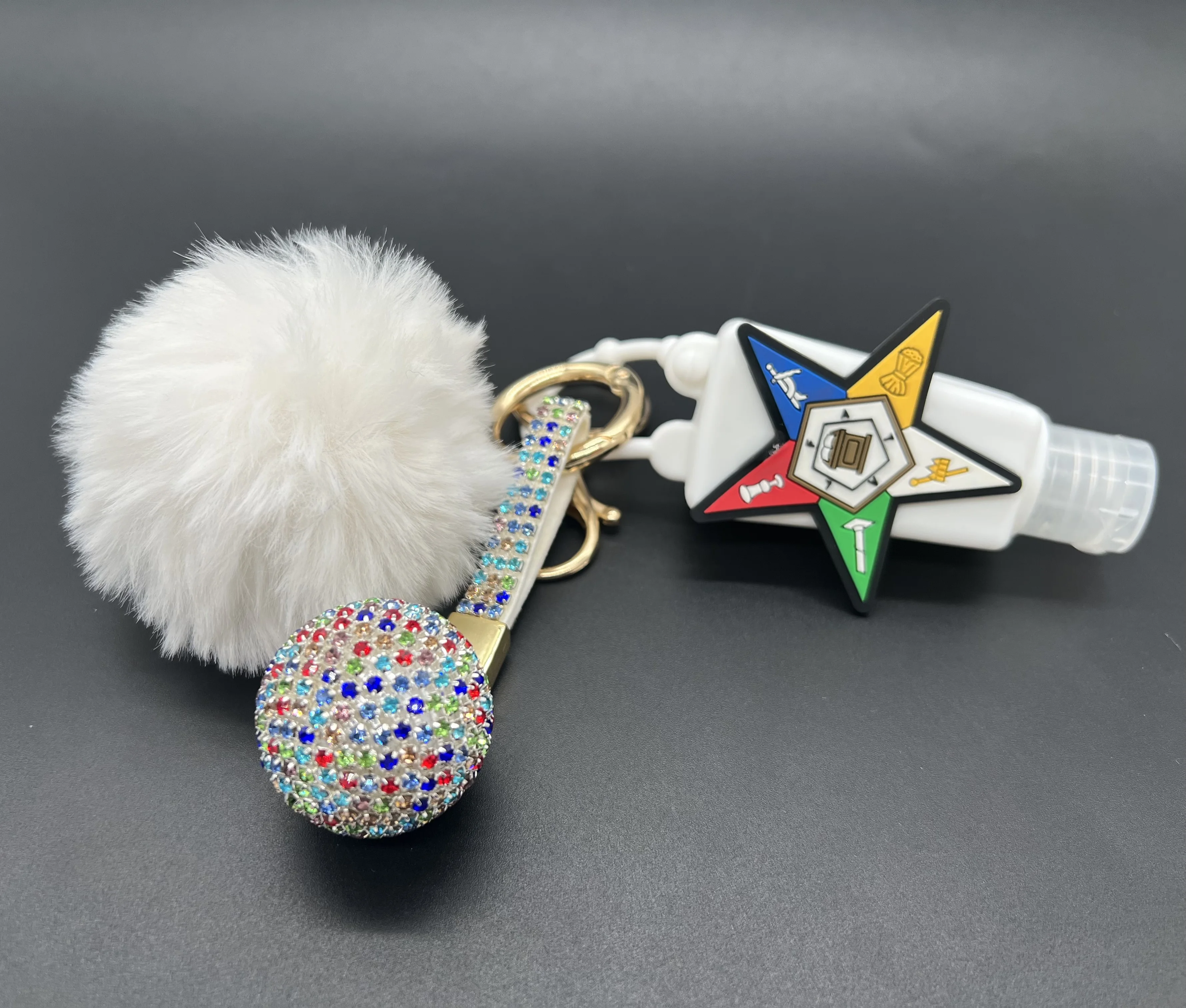 Masonic Gifts Sanitizer Holder Keychain /Portable Order Of The Eastern Star Sanitizer Strap Holder Key Ring