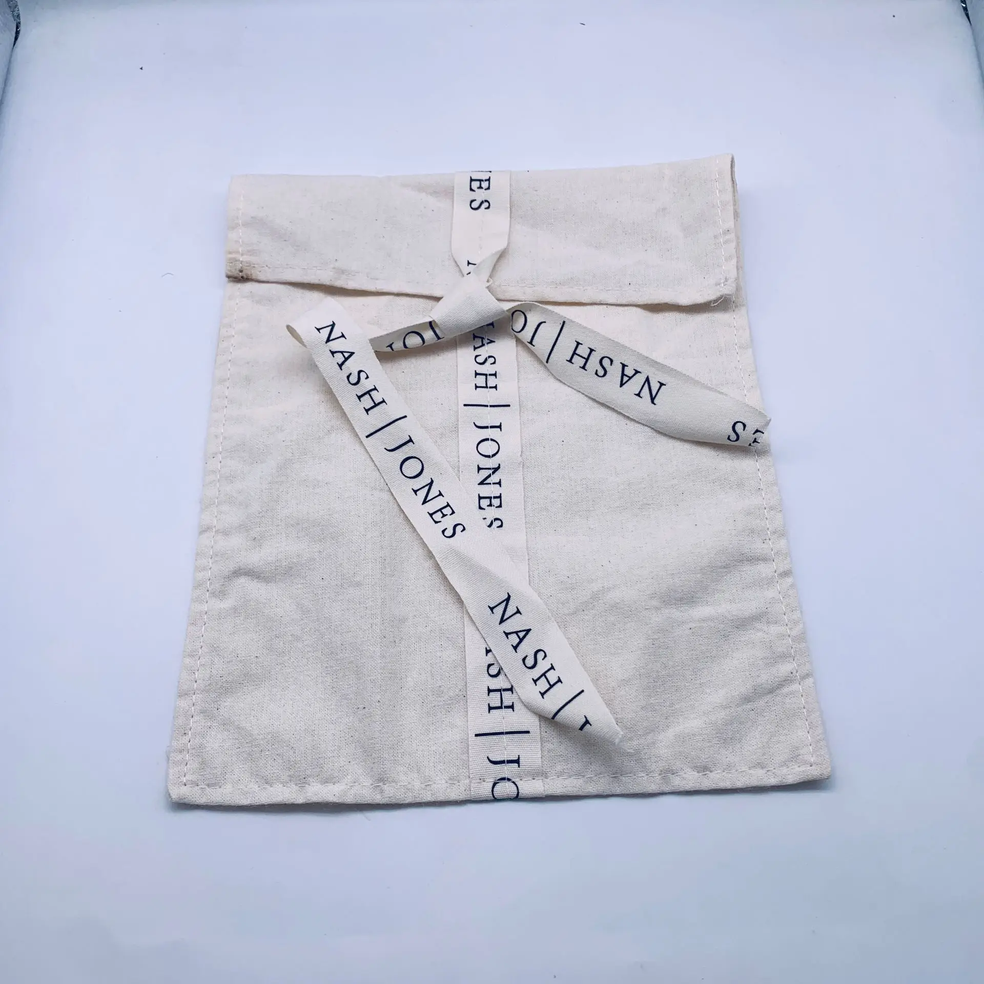 Custom Brushed Cotton Twill Envelope Pouch Envelop Dust Cover Bag