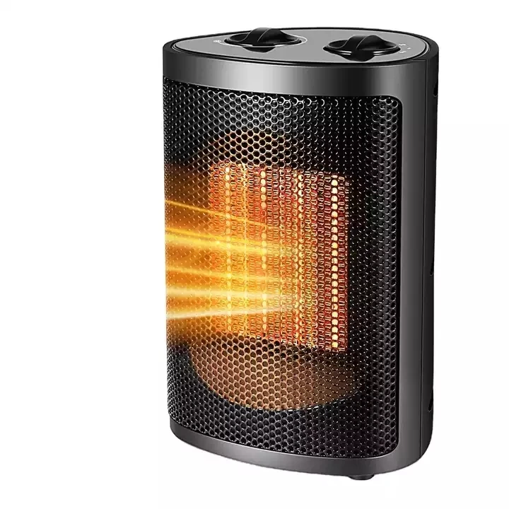 Портативный электрический обогреватель помещений 1500 Вт/750 Вт керамический вентилятор с термостатом безопасный и тихий для офиса комнаты рабочего стола использования в