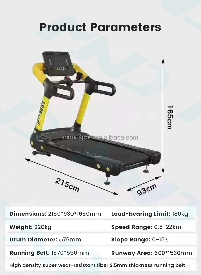 Customized OEM/ODM Commercial Gym 3.0 Hp  Gym Treadmill Machine Running Machine with EU US plug