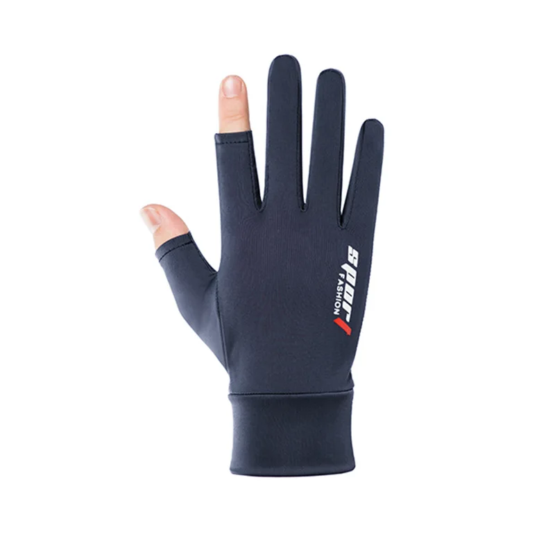 Summer Outdoor Sunscreen Safety Gloves Ice Silk Breathable Sports Gloves Fashion Gloves