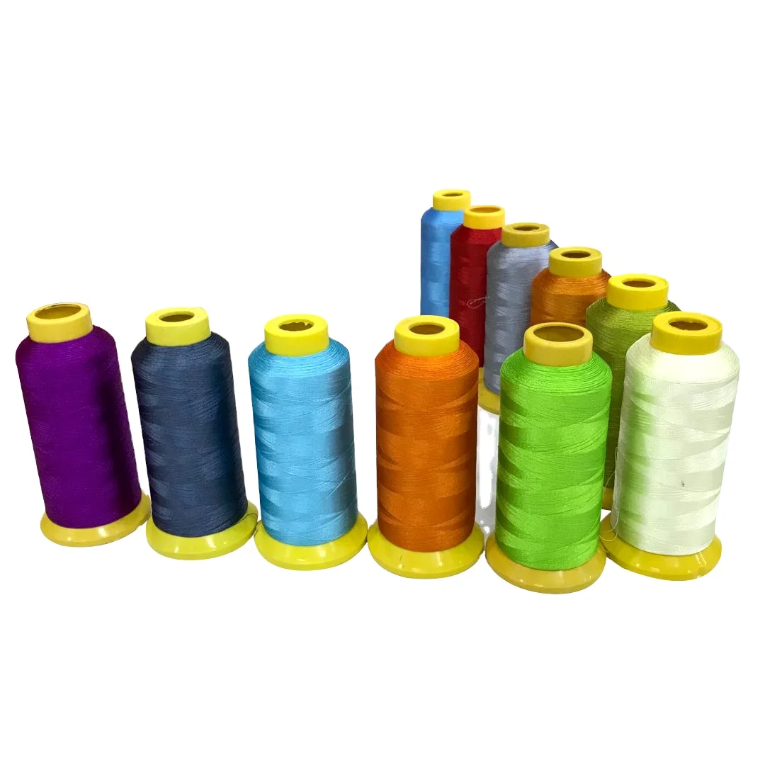 100% Polyester Yarn Threads 120D/2 3000yards Gold Embroidery Thread Wholesale