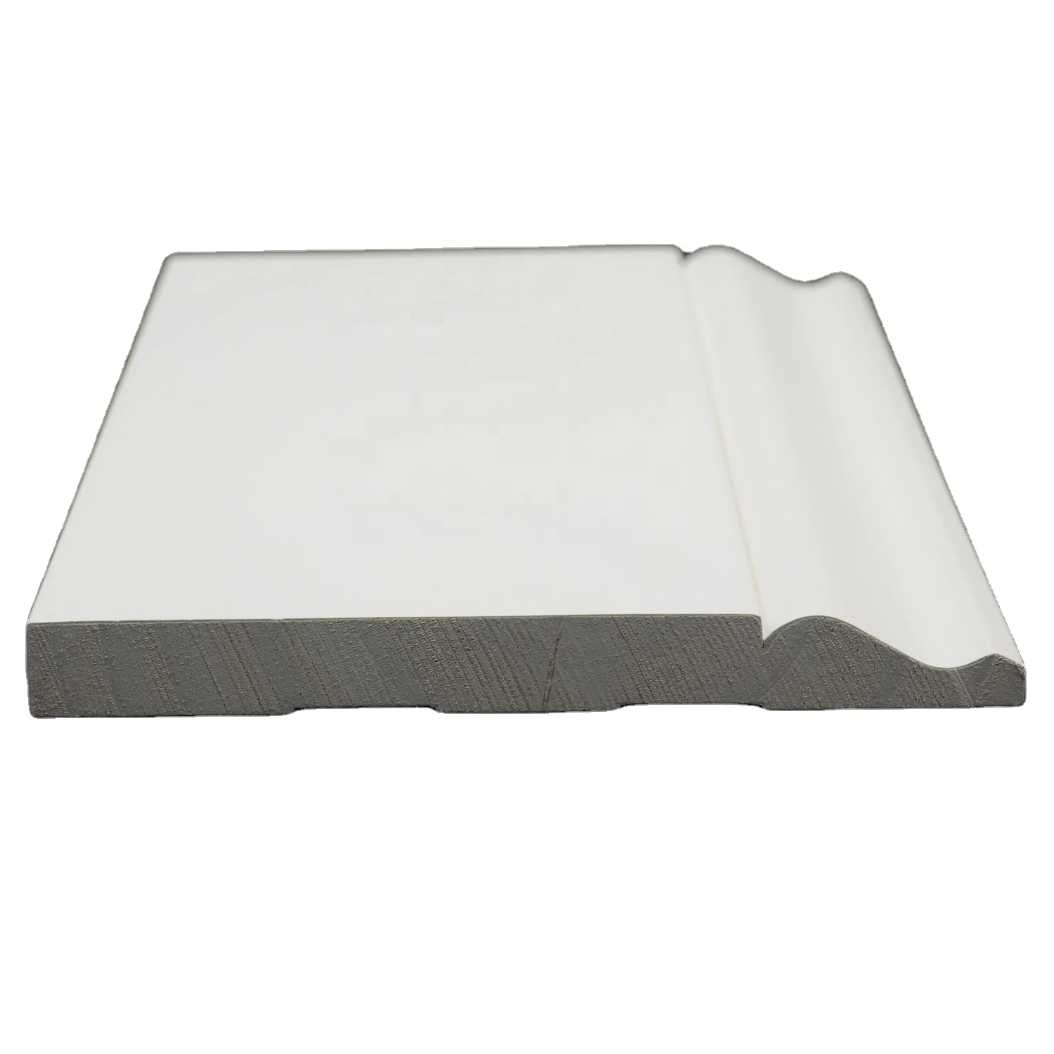 Cheap Popular White Primer Door Casing Simple Design MDF Casing Wooden Baseboard Mouldings