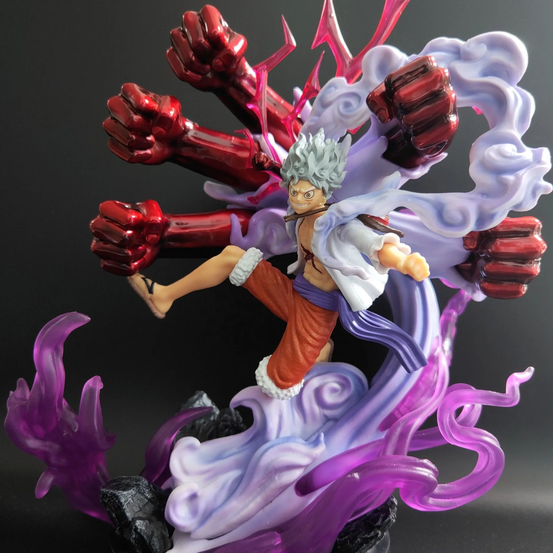 One 22cm Piece Luffy Sun God Nika Anime Figure Big Fist Monkey D Luffy Action Figurine PVC Collectible Model Doll Toys Gift