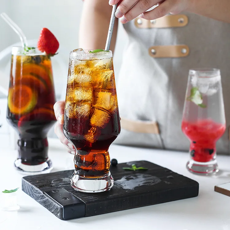 Прозрачная Стеклянная Кружка для сока, пивная кружка особой формы