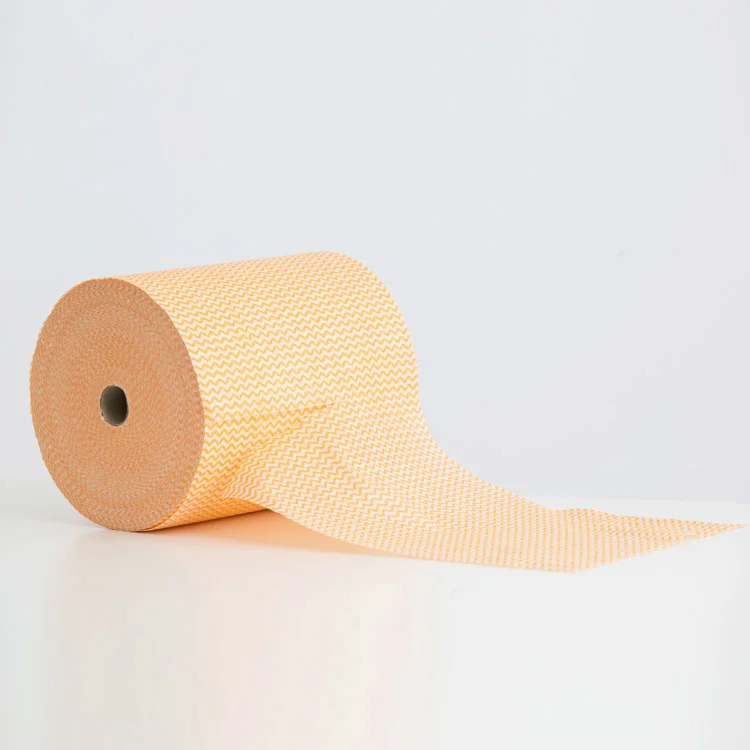 Viscose Polyester Disposable Nonwoven Lazy Rag Dish Cloth Kitchen Tissue Wiping Duster Cloth Embossed Roll