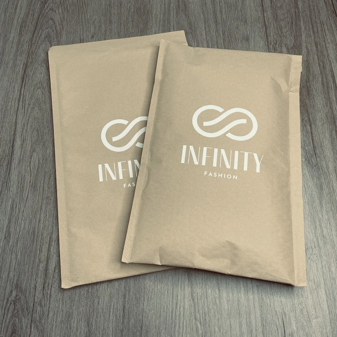 18x23cm Custom logo eco friendly biodegradable honeycomb kraft paper transport mail envelopes padded bubble mailer bag