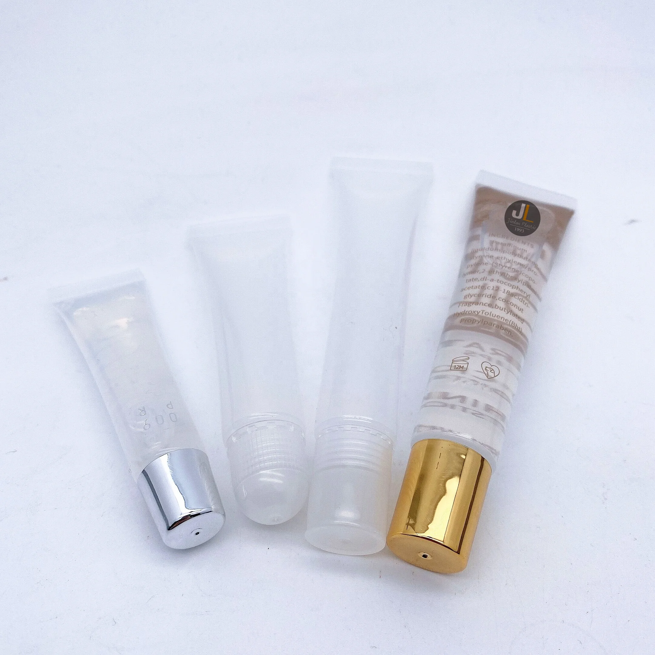 Unique Lip Gloss Squeeze Tubes Portable Uv Light Black With PinkCap