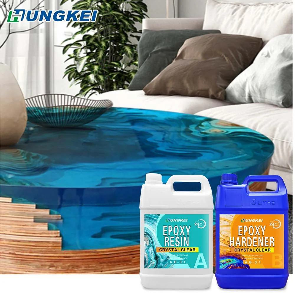 Wholesale Deep Pour Hardener Silicone Glue Kit Floor Crystal Price Liquid Clear Table Epoxy Resin