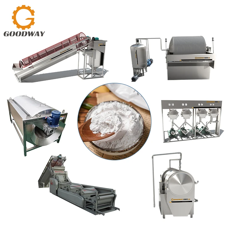 Automatic Cassava Machine Cassava Starch Machine Processing Line Tapioca Maker