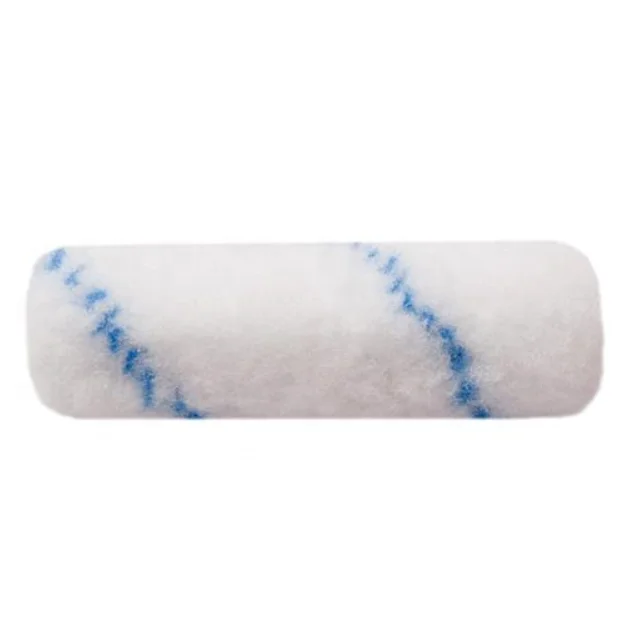 Extra durable lint free 4 inch mini nylon paint roller refill single blue stripped nylon paint roller cover