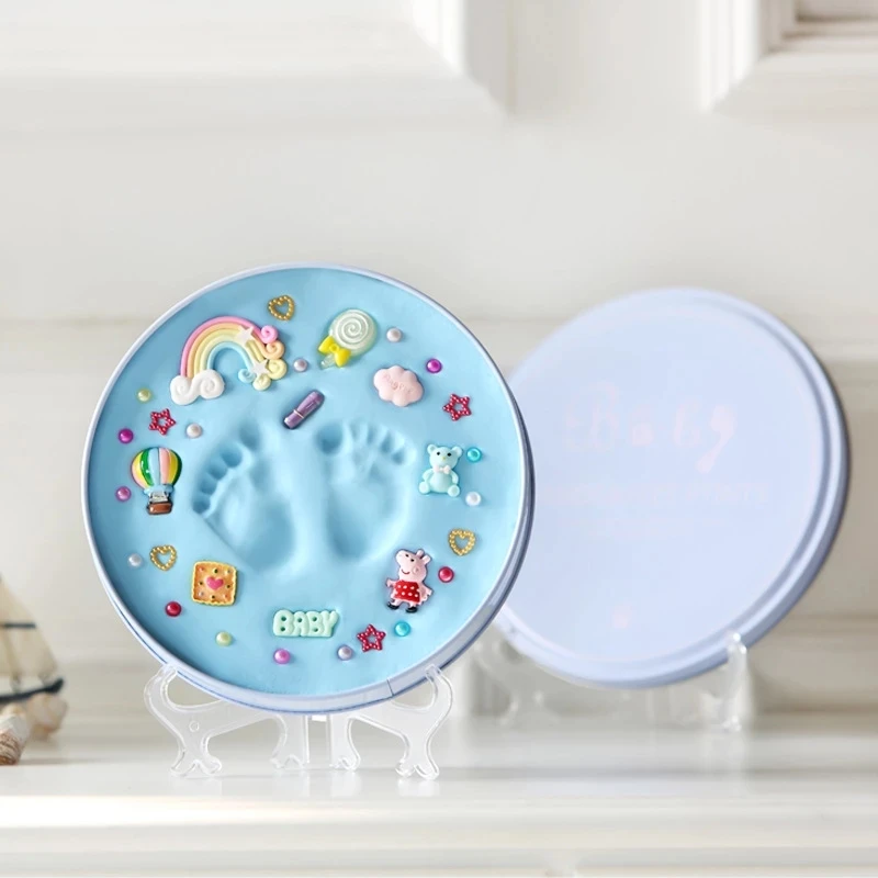 Newborn Baby Souvenirs Hand Foot Print Baby Handprint Footprint Mud Maker Keepsake Soft Clay Baby items for newboms Gift