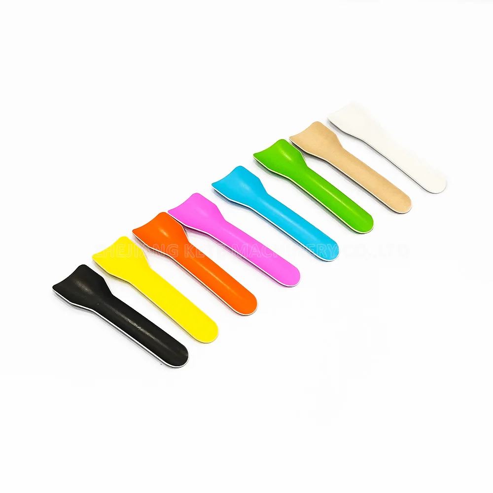 Custom Cutlery Wholesale Dessert Cake Paper Spoon Cutlery Paper Disposable Ice Cream Paper Spoon