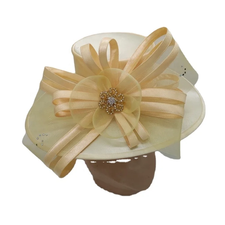 The Satin Felt case-hardened Royal Club best Likable Fashion Wide Brim Formal Party  lady church new elegant women hats