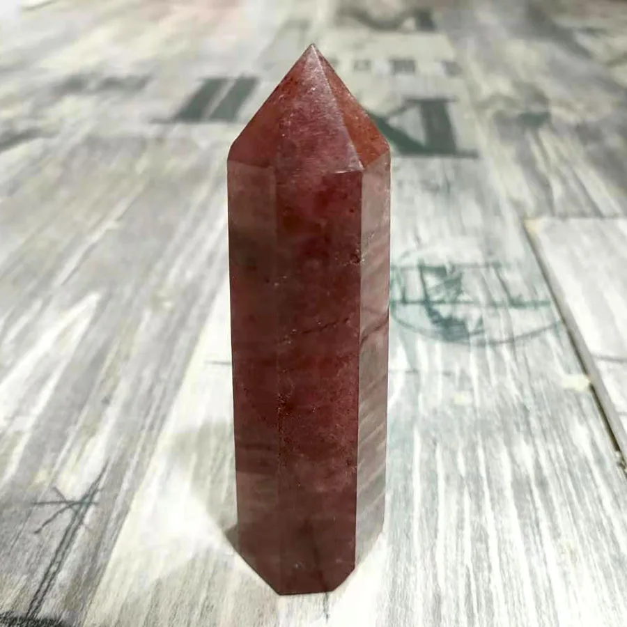 Hot Sale Strawberry Quartz Rough Stone Strawberry Quartz Points For Home Decoration
