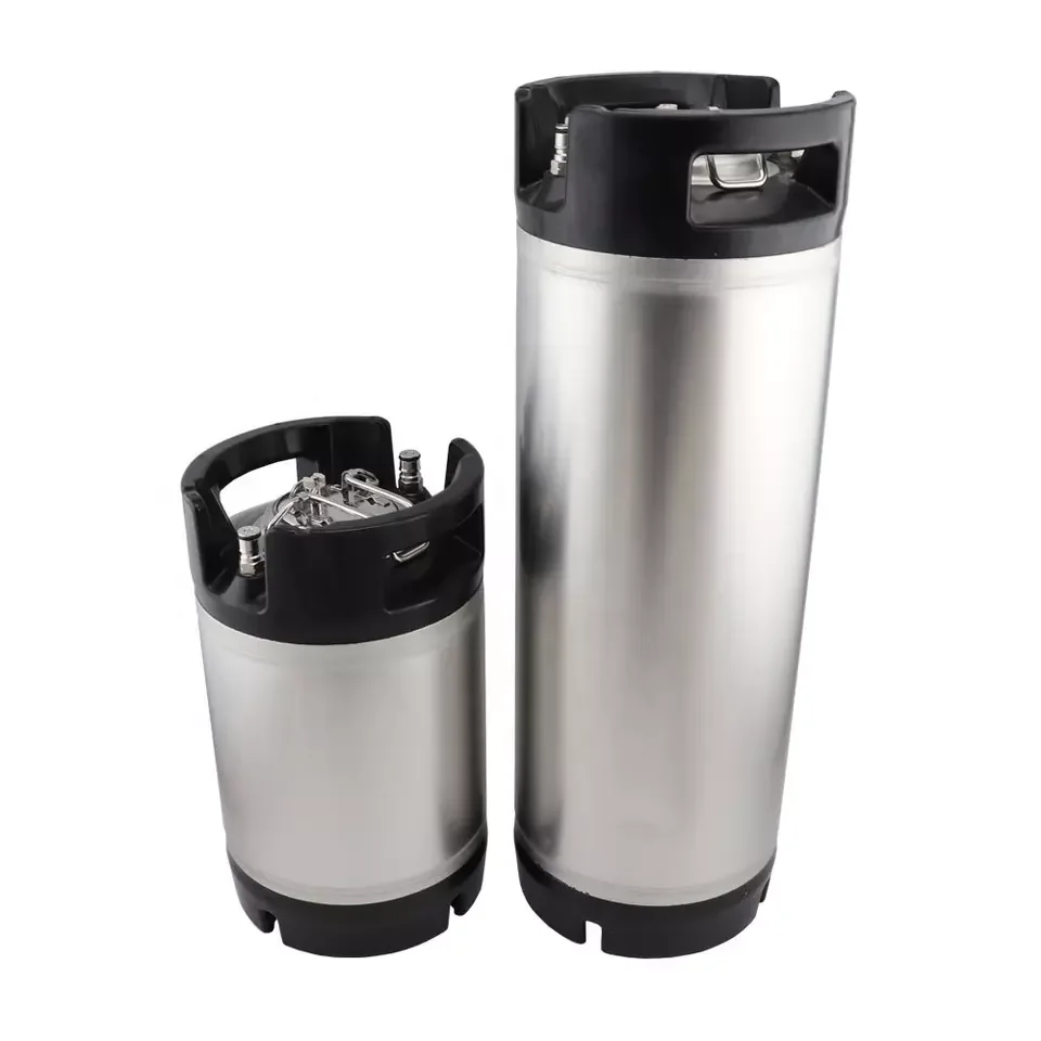 5 Gallon 2.5 Gallon Stainless Steel Cornelius Keg Black Handle Corney Keg For Beer and Coffee Packaging