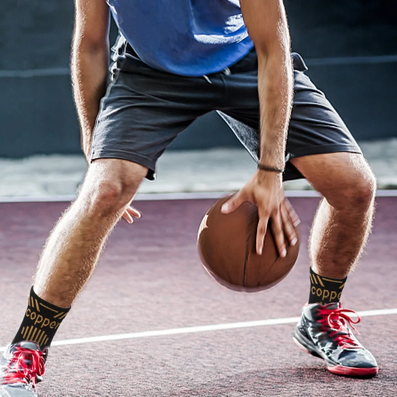 Plantar Fasciitis Ankle Compression Sleeve Socks Achilles Tendon Pain Relief Custom Logo Copper Ankle Brace Support
