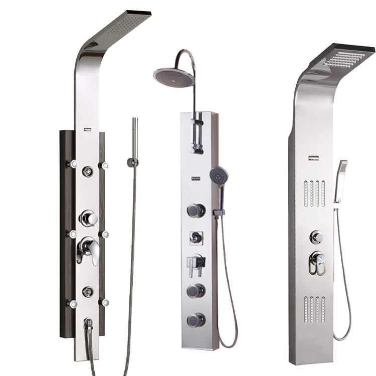 Настенная душевая панель для ванной комнаты из нержавеющей стали