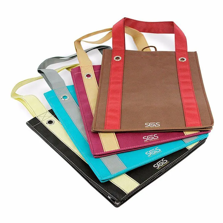 Custom printed foldable reusable tote box bag shopping handled collapsible bag