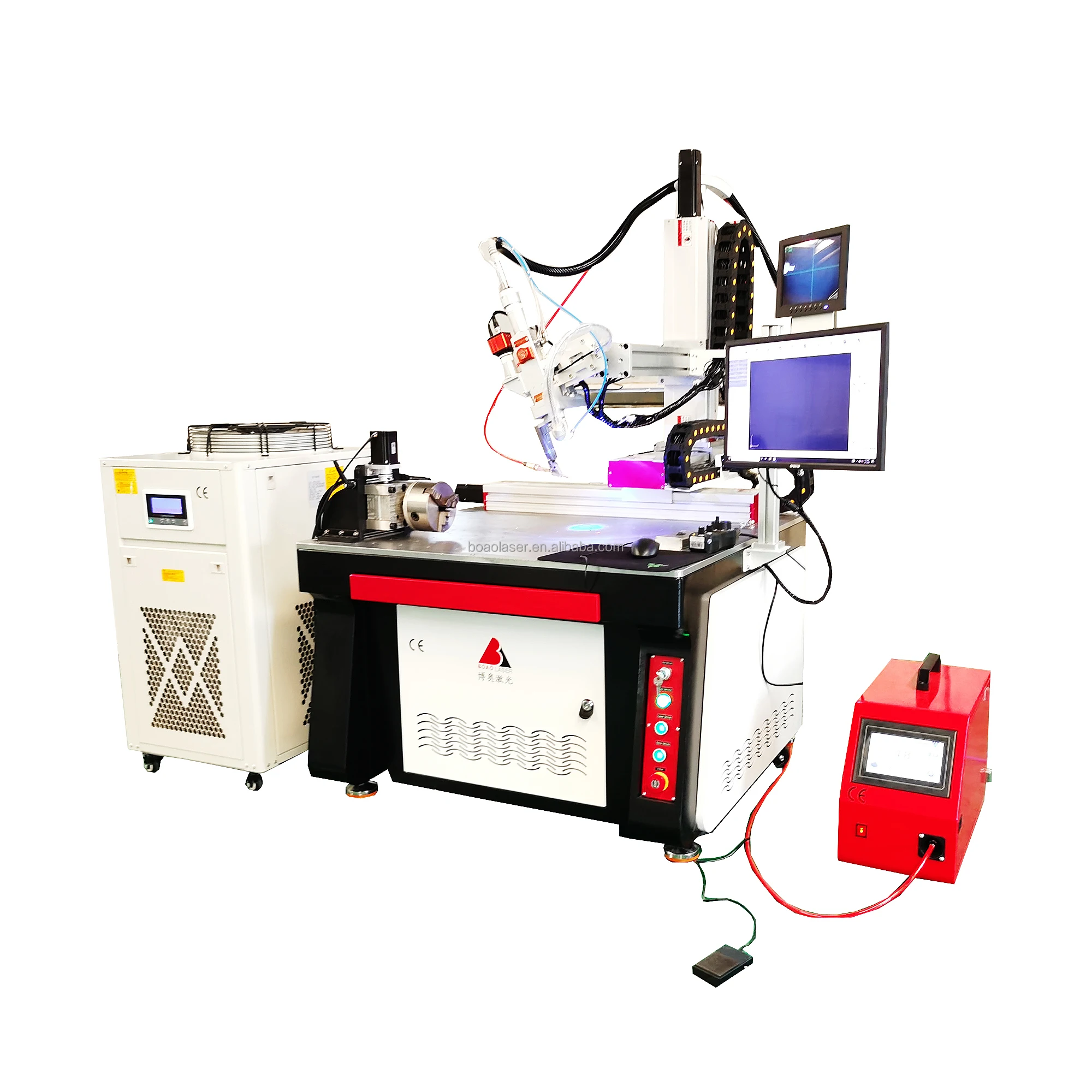 automatic 5axis cnc metal steel alloy laser welder with CCD platform 3000w 2000w laser welding machine for lithium battery pack