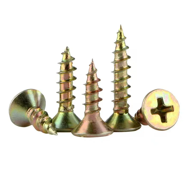 Wholesale Yellow Carbon Steel Chipboard Screw Wood Screw for Construction