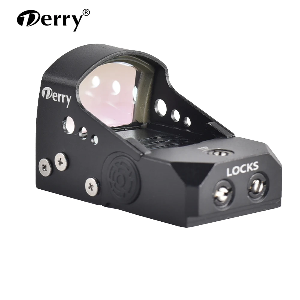 Derry Optical Red Dot Sight with Picatinny Mount Tactical Reflex Sight Red Green For Handgun