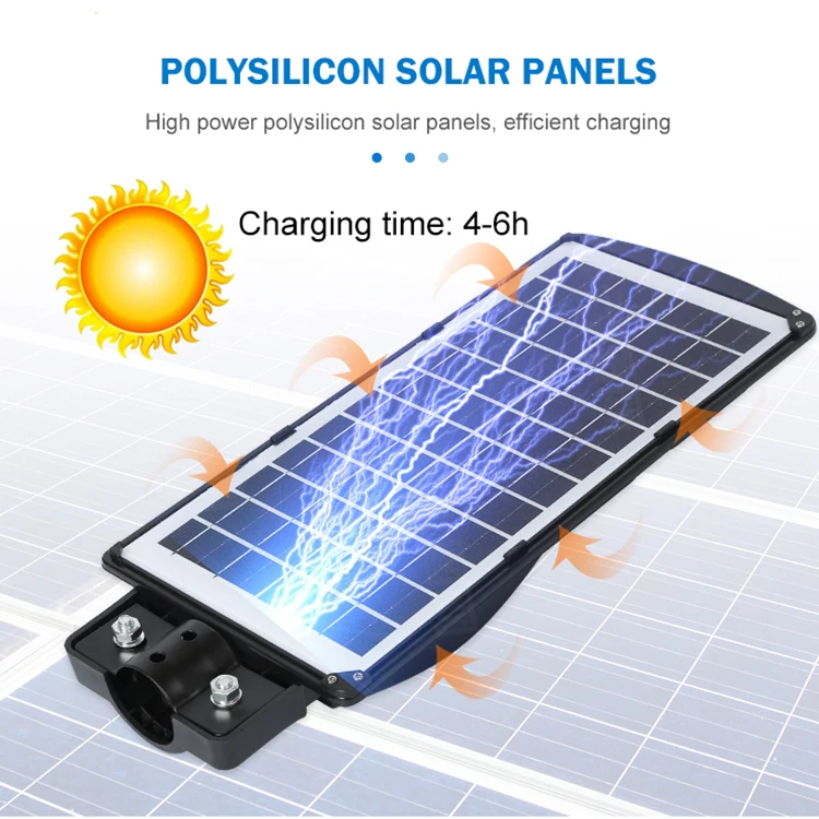 HUAPAI Waterproof Ip65 Integrated Outdoor ABS 30w 60w 90w 120w All In One Solar LED Street Lamp