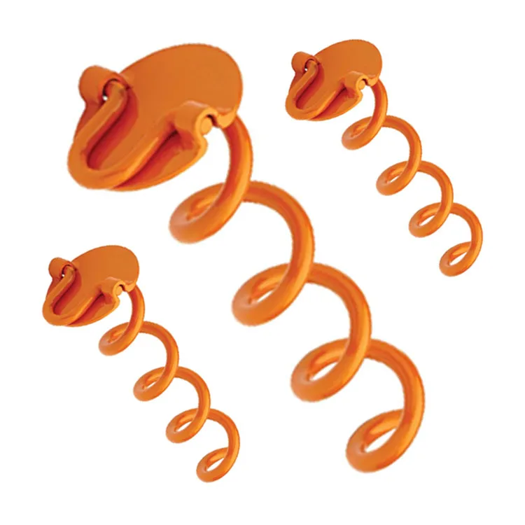 10 inch trampoline swing metal spiral ground garden tie down anchor tree stakes screw kit wind heavy duty anchors set