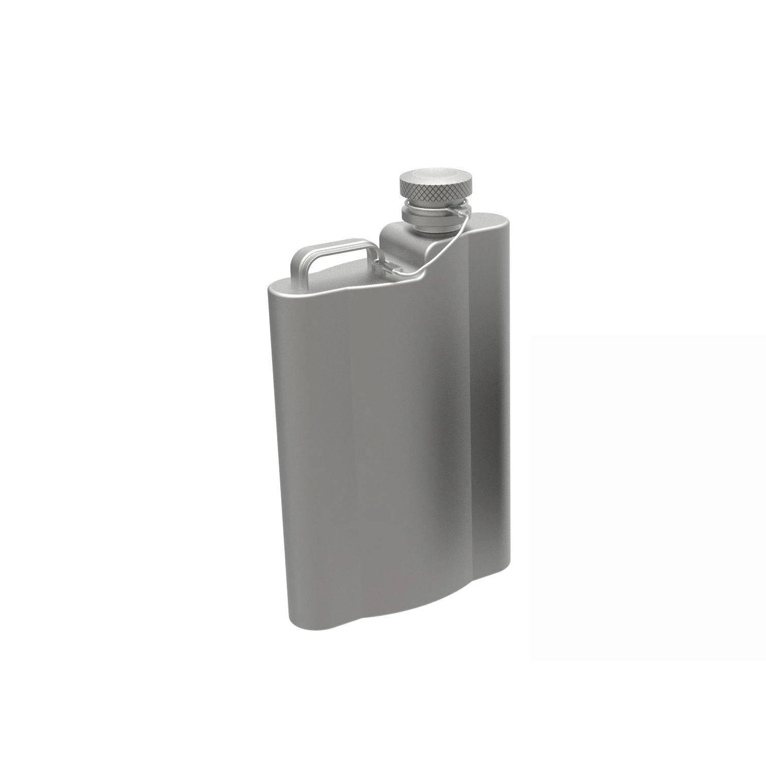 Outdoor camping titanium hip flask 6oz 180ml wine bottle liquor ultralight titanium flask