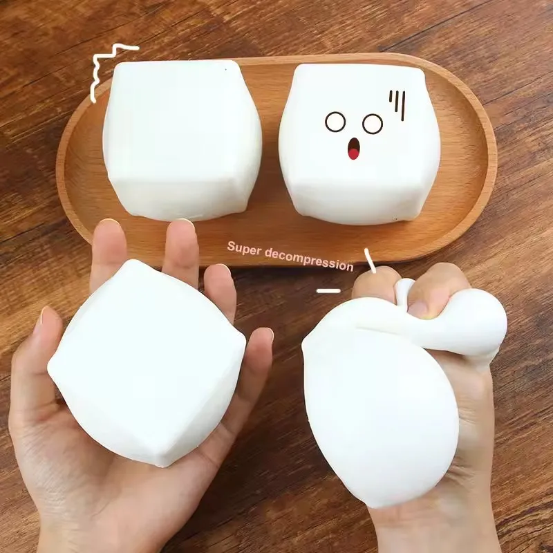 2024 Squeezed Tofu Soft Shaping Random Deformation Soft Squishy Stretchy Toy Stress Relief For Kids And Adults Wholesale