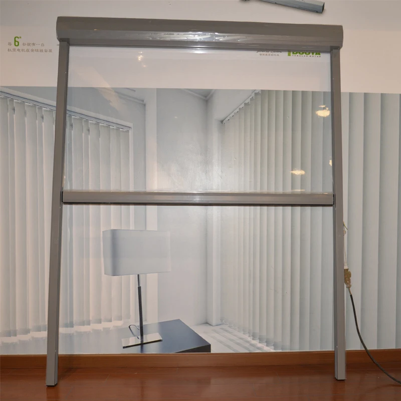 Outdoor Waterproof Motorized Clear Pvc Zipper Track Outdoor Roller Blind shades transparent retractable outdoor blind