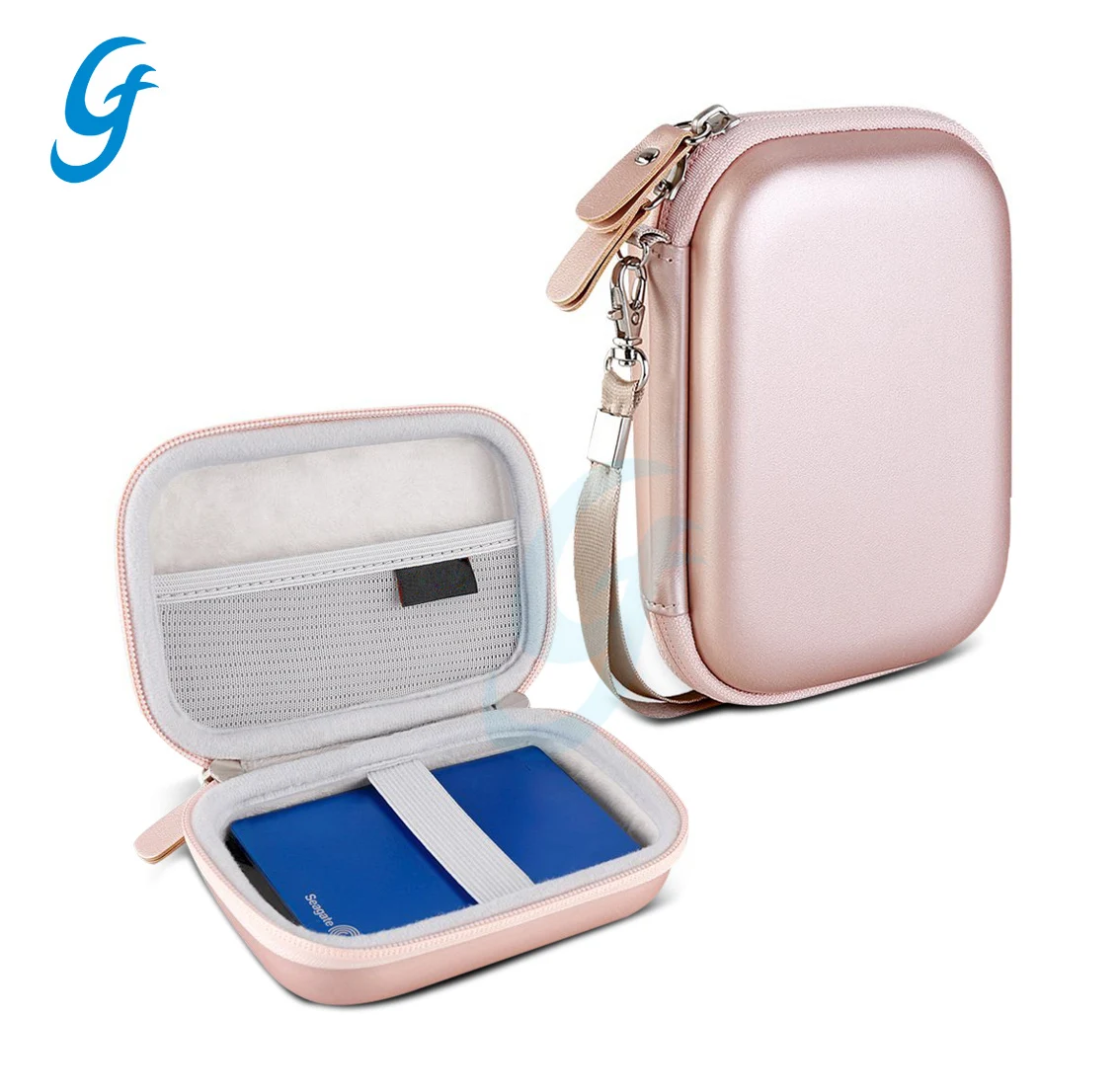 Small zipper pencil earphone laptop waterproof good quality travel small eva case tool watch storage carry custom eva case