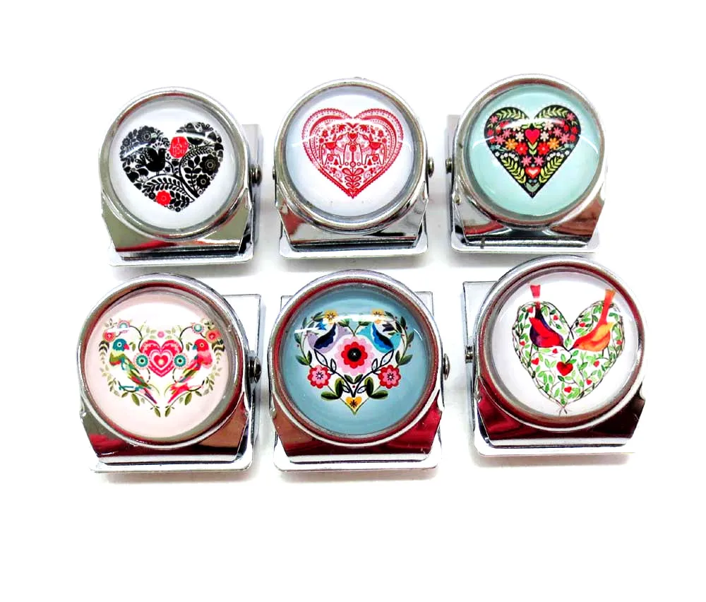 Многофункциональный серебристый металлический зажим для записей на День святого Валентина