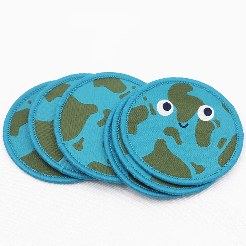 Custom Logo 3D Embroidery Patch Adhesive Woven Patches with Sequins for Clothing Canvas Fabric Resin Style Sew-On Design