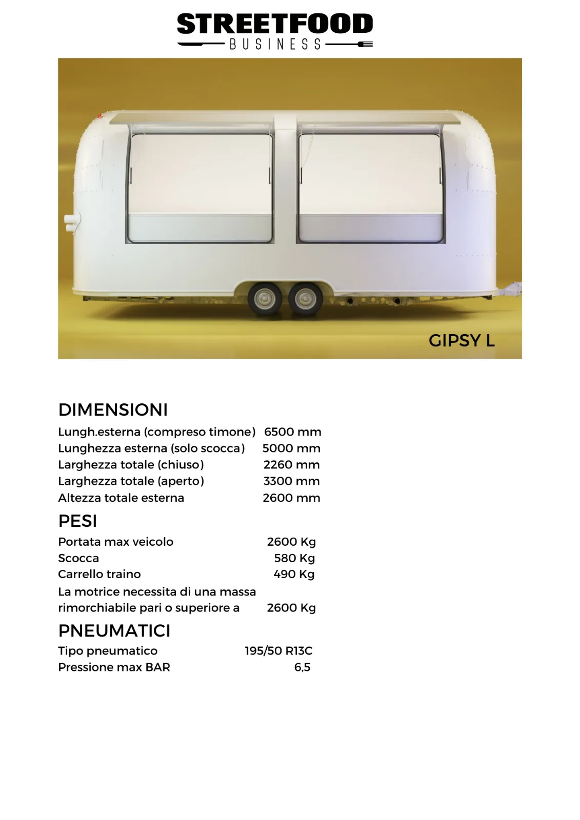 Italian 5x2m gas food truck mobile for baked and fried authentic Neapolitan pizza export street food