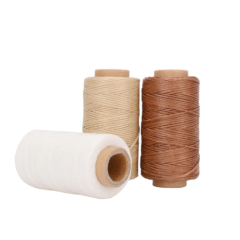 high quality 0.8mm wax thread 50m waxed thread waterproof waxed thread leather for sewing shoes