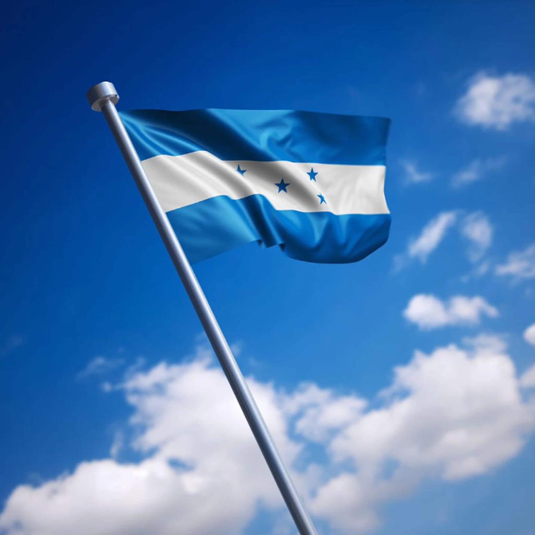 High Quality Printing 3x5ft Polyester Fabric Campaign Honduras Country Blue White Flag 5 Stars