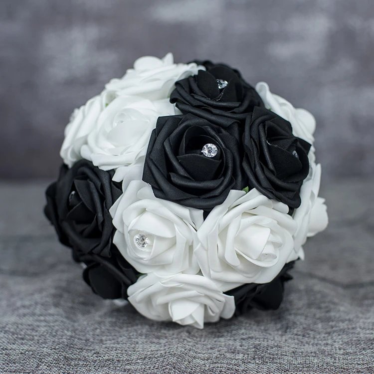 top seller roses artificial flowers white soap roses wedding flowers artificial black foam flower for centerpiece