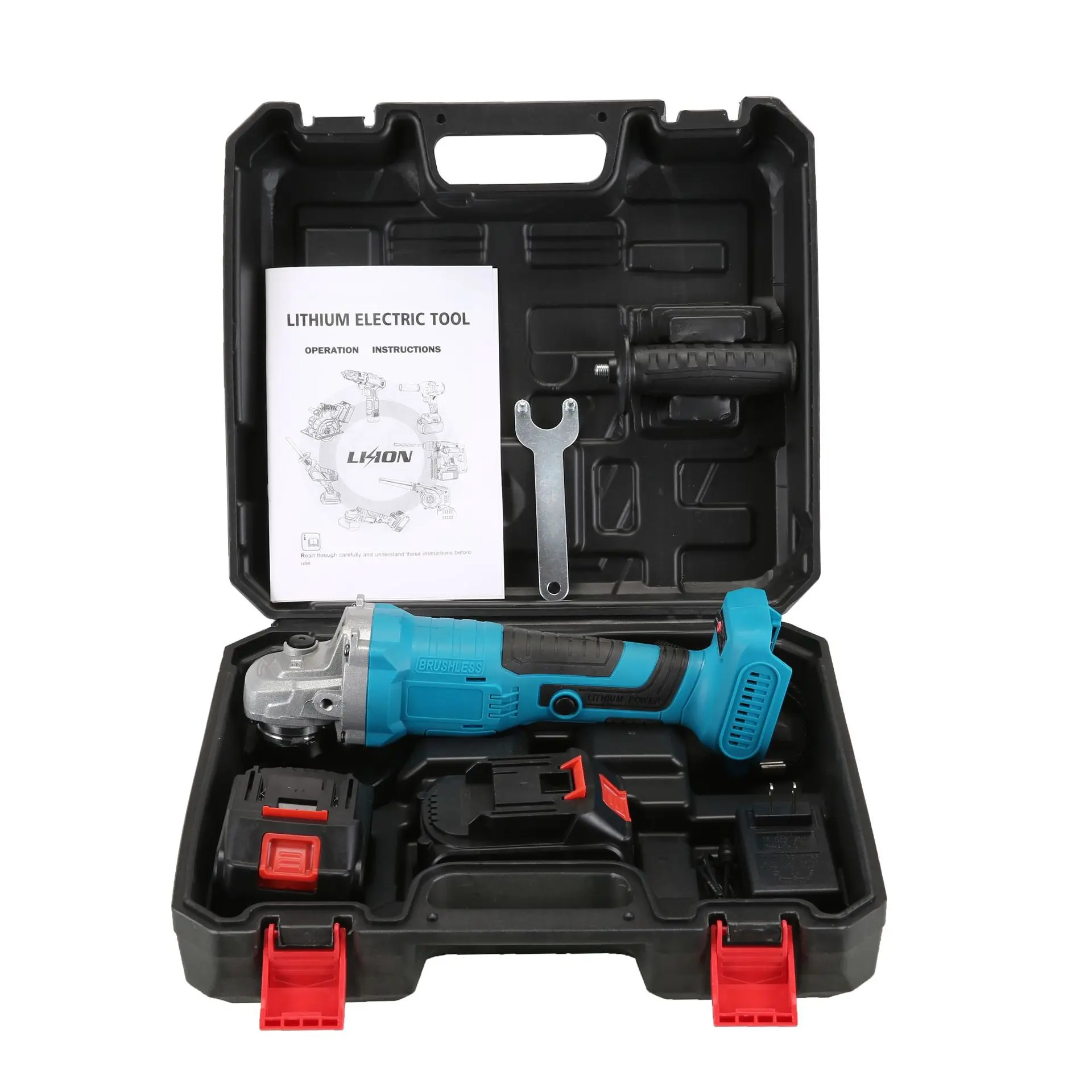 New High Power Rechargeable Brushless Electric Angle Grinder  Portable Polisher Metal Rust Removal Cordless Cutting Machine