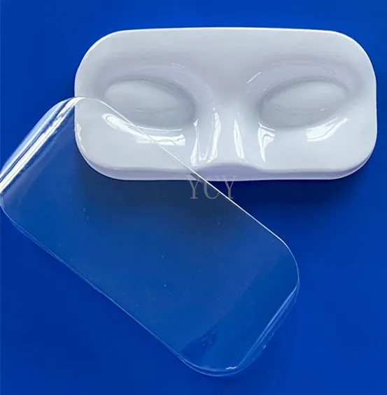 Disposable PET Material Face Shaped Eyelash Tray Cosmetic Blister Tray White Creative Plastic Packaging